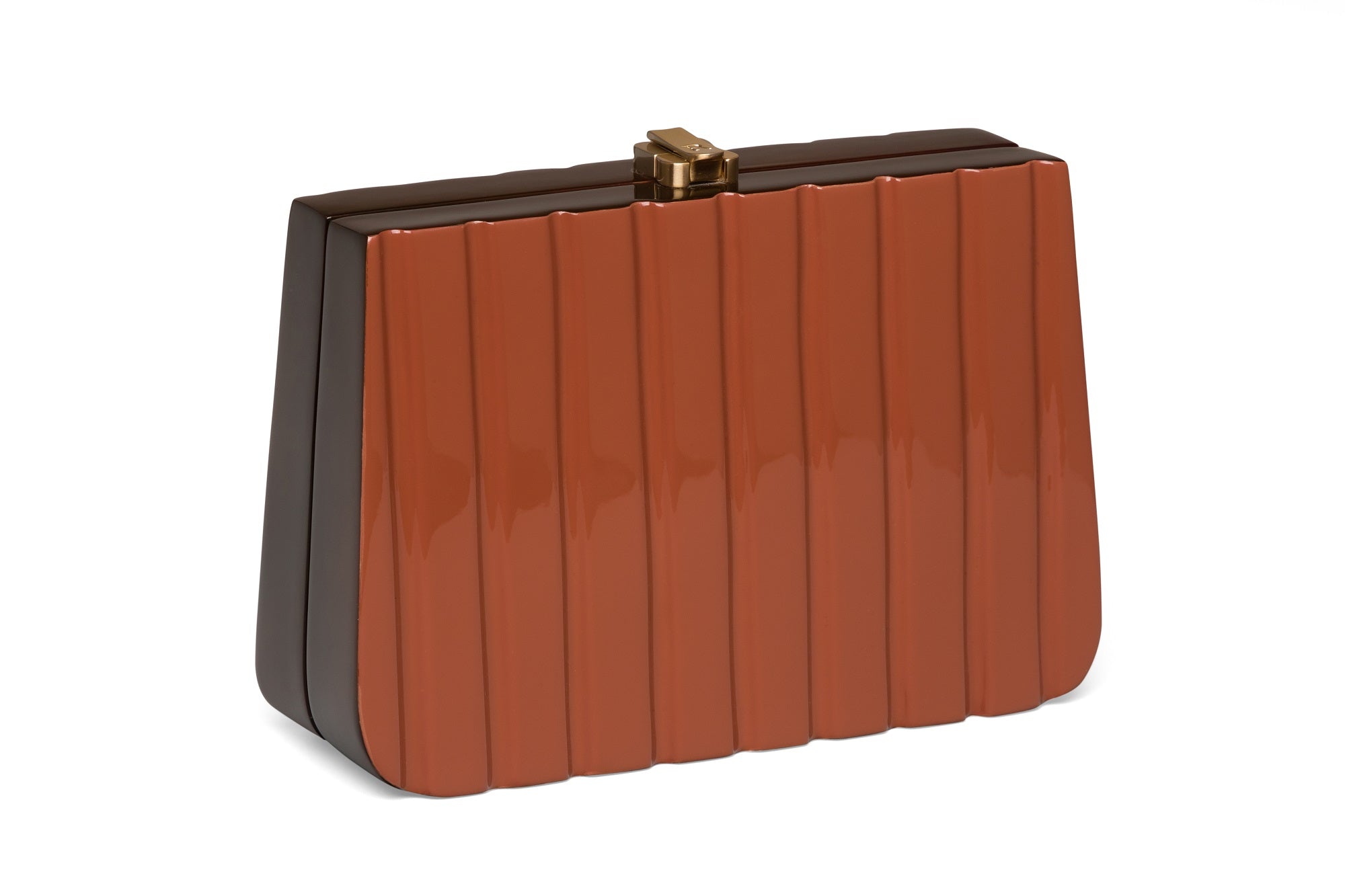 Ribbon Clutch Nutshell Brown