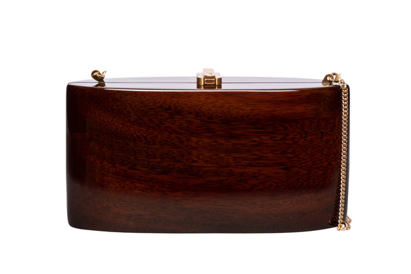 Wooden Clutch Bag Chocolate Brown Classic Elegant Sac Borsa - Etsy